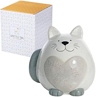 SPOTTED DOG GIFT COMANY - Fat Cat Money Box Piggy Bank for Kids Adults Cat Themed Gift for Cat Lovers