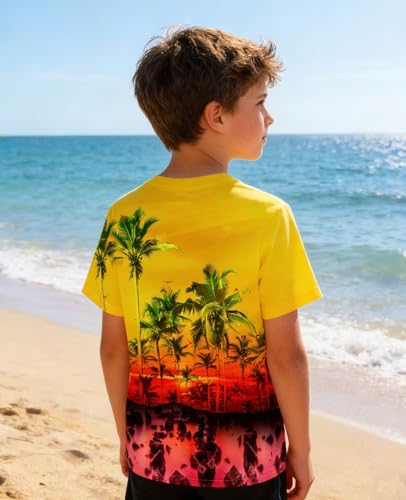 Image of LAIDIPAS Boys Girls 3D Graphic T-Shirt Short Sleeve Tops Tees 6-16 Years | Kids Crewneck Shirts, Vibrant Color, Lightweight and Quick Dry, Trendy Outfits for School, Parties, vacation and Daily Wear