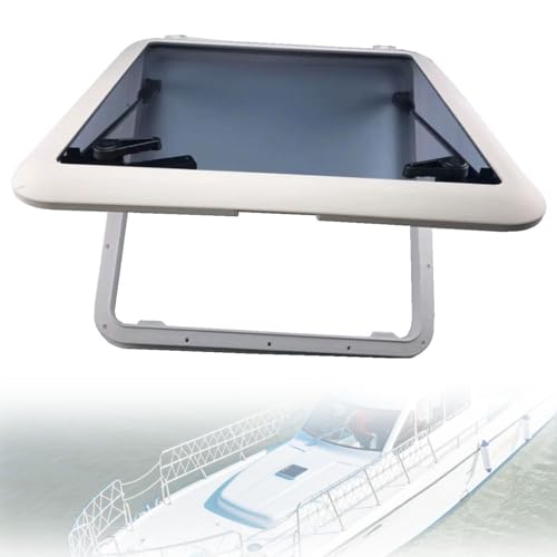 Rechteckiges Bullaugenfenster, 24,2 Zoll X 24,2 Zoll Oberlicht Mit Rahmen Aus Aluminiumlegierung, 3 Mm Dickes Gehärtetes Glas. wasserdichte Bootsfenster Für Boote, Yachten, Wohnmobile
