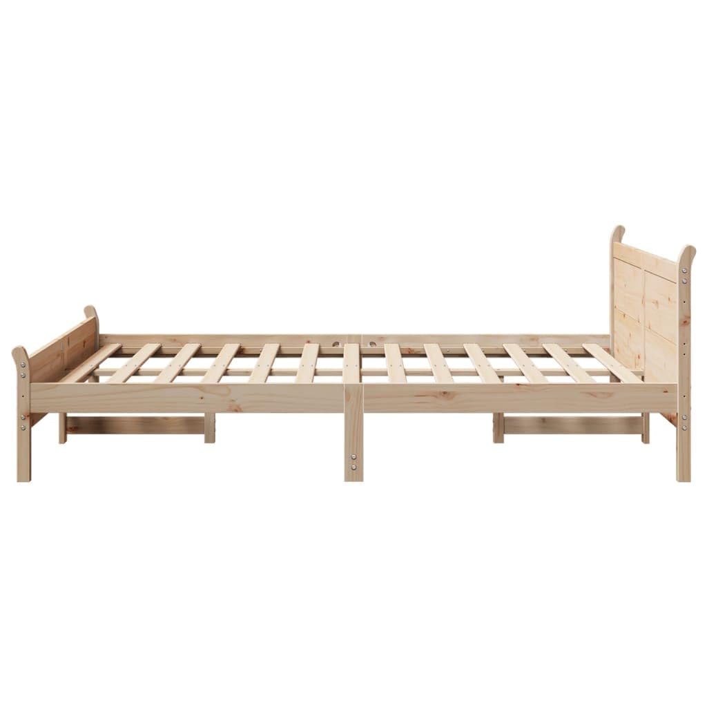 vidaXL Rama łóżka bez materaca, 160x200 cm, lite drewno sosnowe, łóżko, lozko, łóżko dwuosobowe, rama lozka, łóżko podwójne, lozko dwuosobowe