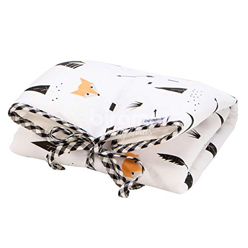 Biramar Baby Trocador Para Bebê Portátil Estampado Fox Preto Bran...