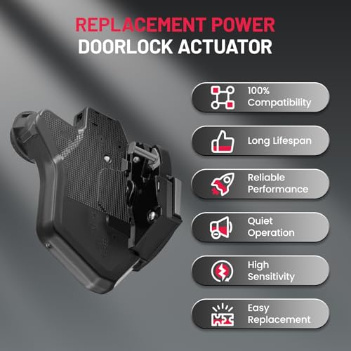 Image of SYERAL Power Door Lock Actuator Rear Right Driver Side Compatible with Toyota Camry 2002-2006, Corolla 2005-2008 Replaces 931-431 69050AA040