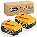 2X Waitley DCB184 5.0Ah Batteria per Dewalt 18V Batteria DCB184 DCB180 DCB181 DCB182 DCB200 DCB201 DCB204 Per Utensili Elettrici Senza Fili Serie 18V agli Ioni di Litio immagine