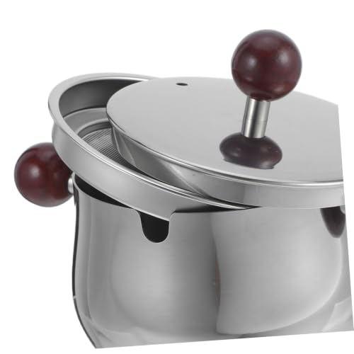 Recipiente de grasa para cocina y almacenamiento portátil de acero inoxidable con tapa 4