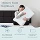 LUCID Gel Memory Foam Kissen 40x70 cm – atmungsaktiv – kühlende Wirkung – Bezug waschbar – Öko-Tex Kopfkissen, Weiß