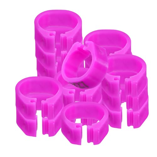 GRIRIW Small Poultry Identification Rings 100 Pcs Plastic Leg Bands Numbered Tags for Birds
