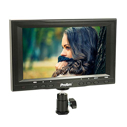 ProAm USA 7" On-Camera DSLR LCD Video Monitor Camera Kit with RCA AV Inputs