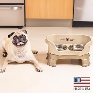 Neaterfeederdeluxemessproofdogbowlselevatedforsmallbreedsmadeinusanospillraiseddogfoodbowlstandwlegextensionsstainlesssteeldogfoodandwaterbowlsetbeige Urban Country Home Decor Neater feeder deluxe mess proof dog bowls elevated for small breedsmade in usano spill raised dog food bowl stand wleg extensionsstainless steel dog food and water bowl setbeige urban country home decor