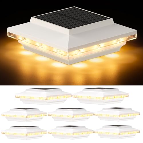 ELECLINK 4x4 Solar Post Cap Lights Upgraded, Brighter and Extended Beam to Light Post...