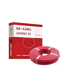 RR Kabel PVC Insulated 1.5mm Single Core Flexible Copper Wires & Cables for Domestic/Industrial Electric | Home Electric Wire | 90 Mtr | Electrical Wire | (Red)