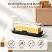 Butter Dish with Lid for Countertop and Refrigerator Door Shelf, Airtight Butter Keeper Container, Locking Butter Holder for East/West Coast Butter, BPA-free, Microwave/Dishwasher Safe