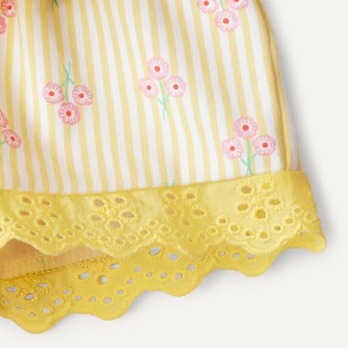 Amazon Essentials X Sofia Grainge Baby Girls' Baby Girls' Short & Top Cotton Play Set, Light Yellow Stripe Floral, 0-3 Months - image 3