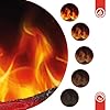 KAMINIO Eléctrica Chimenea Henri - Estufa de Chimenea eléctrica con calefacción, Efecto de Llama 3D, Compartimento para leña, luz Ambiental LED, Control Remoto (Negro) #2