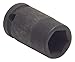 Westward 4LYT8 Impact Mag Socket, 3/8 Dr, 6 Pt, Std, 12mm