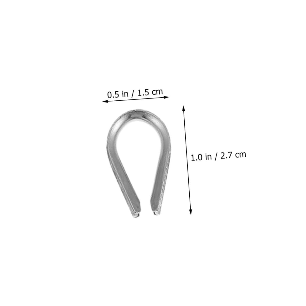 COSMEVIVI Stainless Steel Thimble for Wire Rope Cable Rope Collars Triangular Ring Clamp
