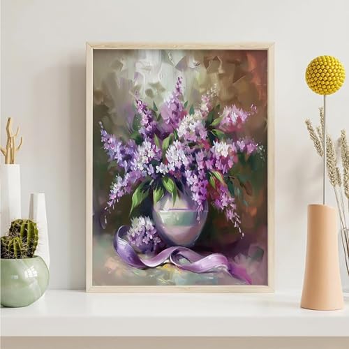 Fleurs Diamond Painting DIY Idée Cadeau Manuelle Originale pour Adulte Créatif 80x100cm