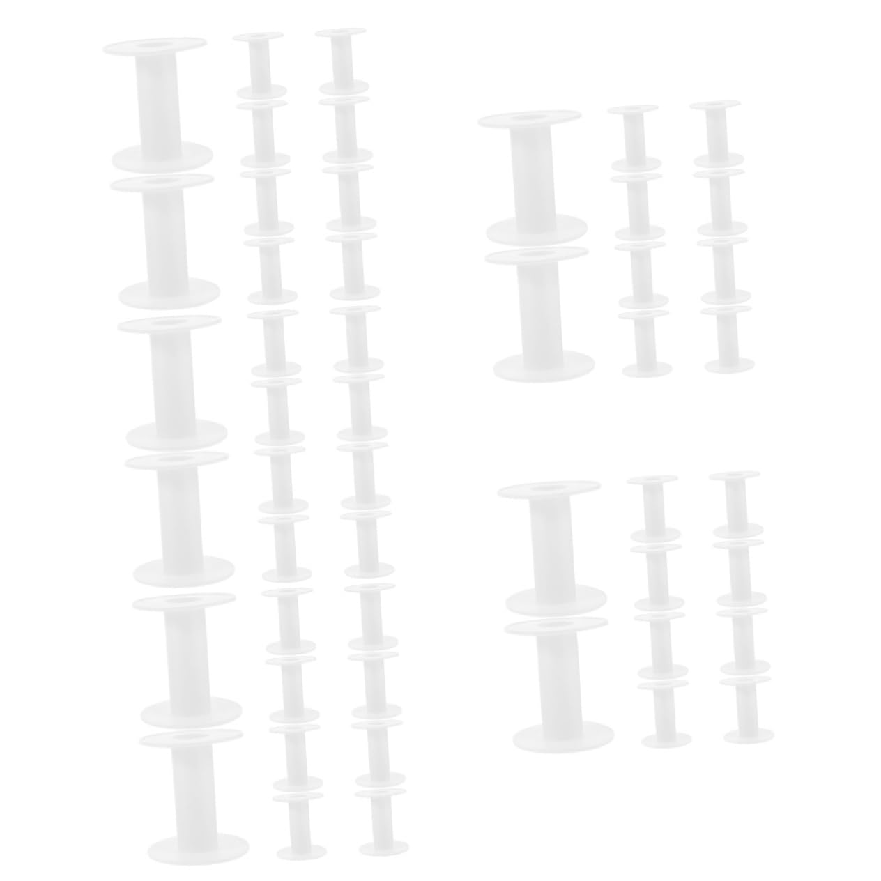 SHINEOFI 5 Set Bobina Taglia Cuciture Squartatore Chiaro Elettrico Tagliacuci Aghi Mini Avvolgitori Infila Kit Tenuto Mano Portatile Forniture Filettato Macchina Tappo Plastica 10 Pezzi*5