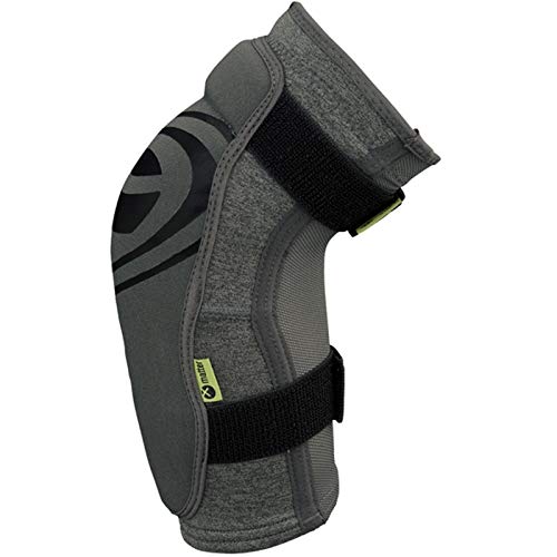 IXS Carve Evo+ Breathable Moisture-Wicking Padded Protective Elbow Guard, Elbow Protector, Elbow Sleeve, Elbow Pads Women & Men, Mountain Bike Pads, Youth Sizing (Grey, KS)