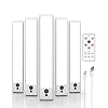 EZVALO Under Cabinet Lights, LED Closet Lights Wireless USB Charging, Motion Sensor Lighting Indoor 5700K Dimmable with Remote Control (White) 5 Pack