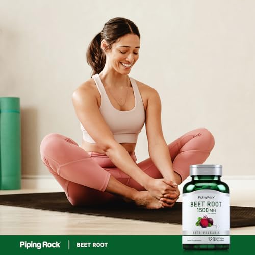 Piping Rock Beet Root Capsules | 1500 mg | 120 Pills | Herbal Extract Supplement for Men and Women | Beta Vulgaris | Non-GMO, Gluten Free - Thumbnail 6