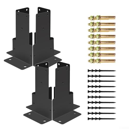 Staffa di ancoraggio per posta, supporta staffe per recinzione in legno, staffe di ancoraggio per pali di piattaforma, base di supporto resistente per cassette postali