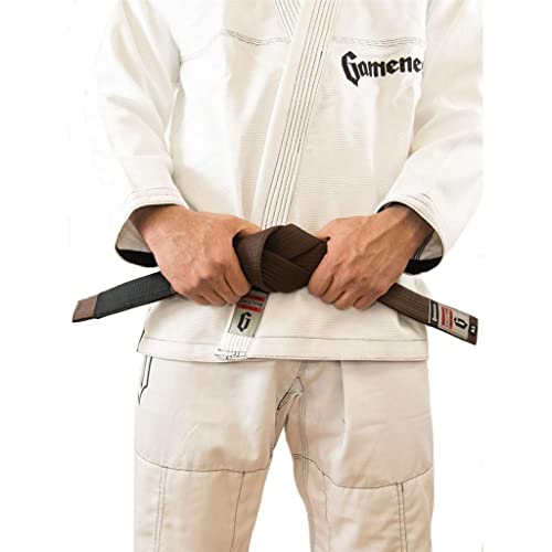Gameness Adult Jiu Jitsu Belt | BJJ Belt for Beginners and Experts Brown A2