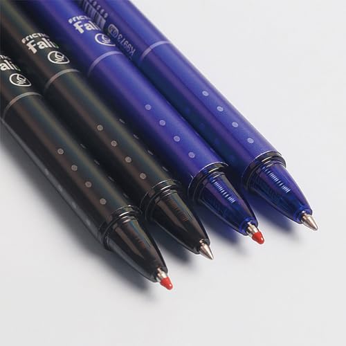 Bolígrafos de gel borrables 0.5mm 6 piezas negro y azul miniatura 3