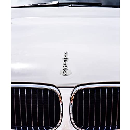Image of Goddess Hood Ornaments for Cars Angel Logo Car Front Bonnet Stand Cars Metal Stickers Universal 3D Emblem Badge Auto Sticker Symbol Ornament for Trucks Vehicle (Kneeling Goddess Chrome)
