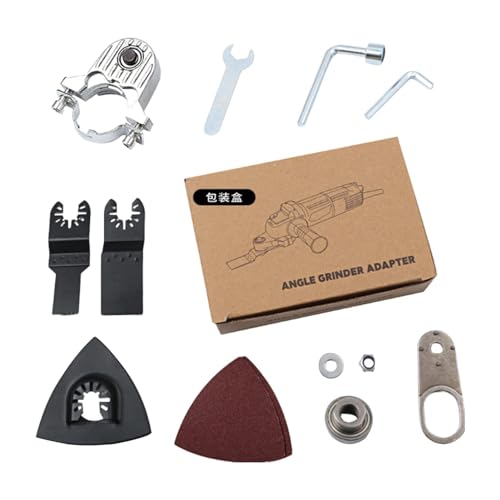 Kit adaptador de herramienta oscilante convertidor, kit adaptador de amoladora angular,Kit de accesorios para multiherramienta oscilante - Conversión de amoladora angular multifunción para proyectos d
