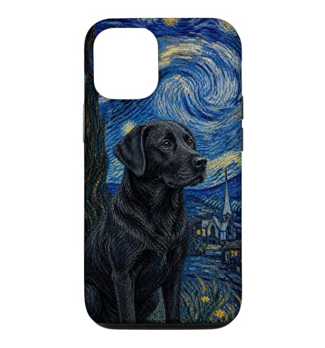 Black Labrador Dog Starry Night �X�}�z�P�[�X iPhone 12/12 Pro �p