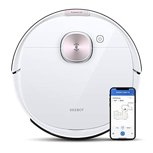ECOVACS DEEBOT OZMO T8 Saugroboter mit Wischfunktion (2in1), Roboterstaubsauger (App Steuerung), Wischroboter (Feuchtreinigung), intelligente Navigation, Alexa, weiß