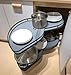Gdrasuya10 Swing Left Blind Corner Cabinet Pull Out Organizer, 2 Tier Corner Deep Cabinet Pull Out Organizer 2 Shelf Slide Out Cabinet kitchen Organizer Lazy Susan Organizer (Left Out)