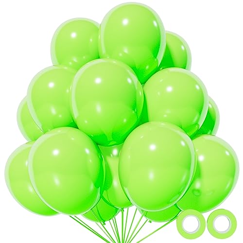 110pcs Green Balloon 12 inch Green Latex Balloons for Birthday Party Baby Shower Wedding(with 2 Ribbons).