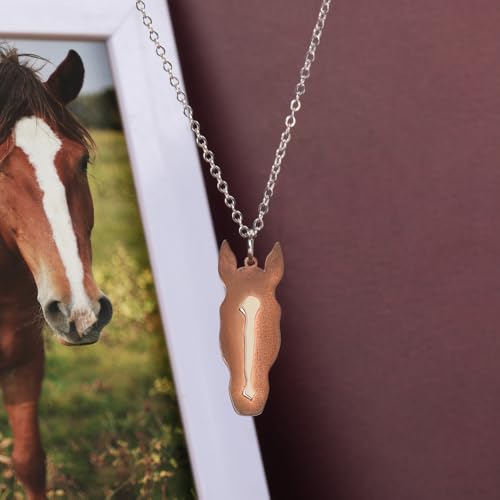 AILIN Custom Horse Necklace For Women Sterling Silver 925/Brass Personalized Horse Head Silhouette Photo Necklace For Her Horses Jewelry Birthday Christmas Gifts3
