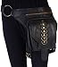 TIANZIO Riñonera De Moda Al Aire Libre para Mujer Steampunk Rivet Thigh Bag Cuero Artificial Utility Riñonera Ajustable Medieval Fanny Pack para Accesorio De Vestuario,Negro,superiorquality