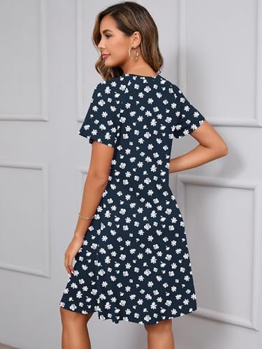 Image of Heymoments Short Sleeve Crewneck Summer Dresses for Women