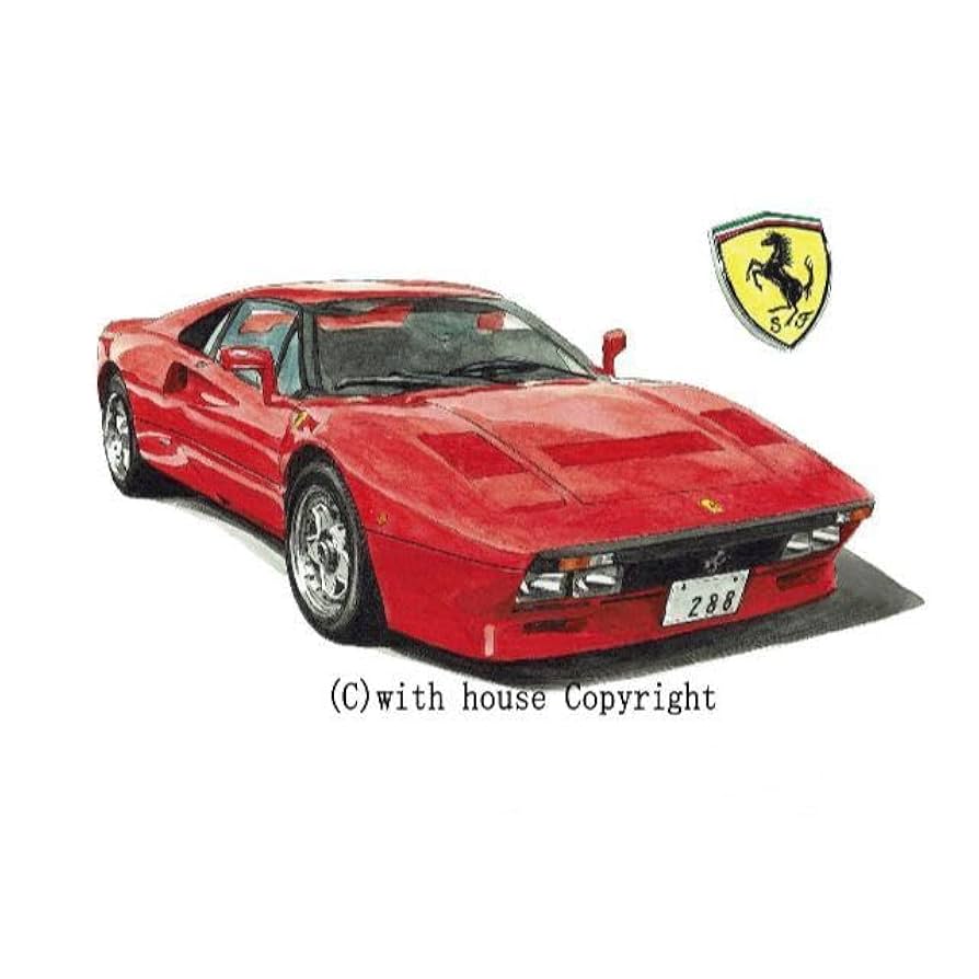 GC-1553フェラーリ288GTO限定版画サイン額装作家平右ヱ門 Ferrari - GC-698 288GTO/ディーノ限定版画 直筆サイン額装