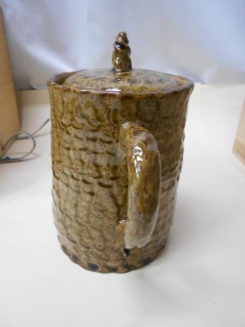 Amazon.co.jp: 3104越前織田焼陶芸作家北野七左衛門造水差し共箱高さ25