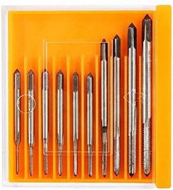 Micro Taps for Clocks and Watches Tapping, Mini NC High Speed Steel Metric Straight Flute Coarse Thread Design, 10 pcs(M1 M1.2 M1.4 M1.6 M1.7 M1.8 M2 M2.5 M3 M3.5)