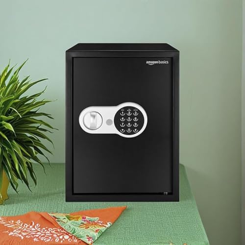 Image of Amazon Basics Digital Safe With Electronic Keypad Locker For Home, Gross Capacity - 58L (Net - 51L), Black