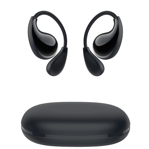 eleror Auriculares Deportivos Bluetooth Snug 10 de oído Abierto-Auriculares Inalámbricos Ultraligeros con Gancho para la Oreja, Ajuste Seguro para Correr y Montar en Bicicleta