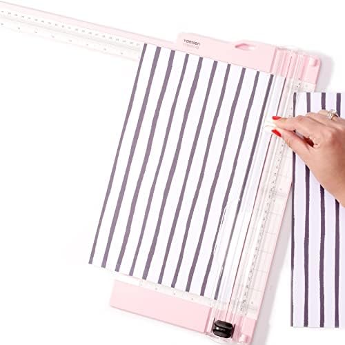 Vaessen Creative Trimmer and Scoring Board 6" for Scrapbooking, Cardmaking and Other Paper Crafts, Pink, 15,2 x 30,5 cm