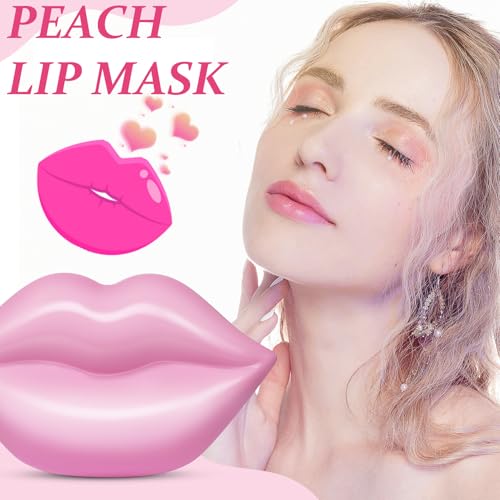 ARCHIDATE Lippenmaske - Lippenmaske Pads - Collagen Feuchtigkeit Lippenpflege Mask - Anti Falten Reduzieren Feine Linien Lippenpeeling Lippen Maske - Lip Masken Beauty (ROSA)