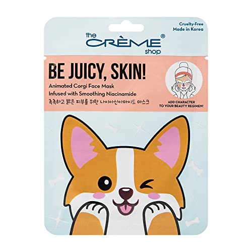 The Crème Shop Paquete de 3 mascarillas faciales coreanas para el cuidado de la piel (Corgi)