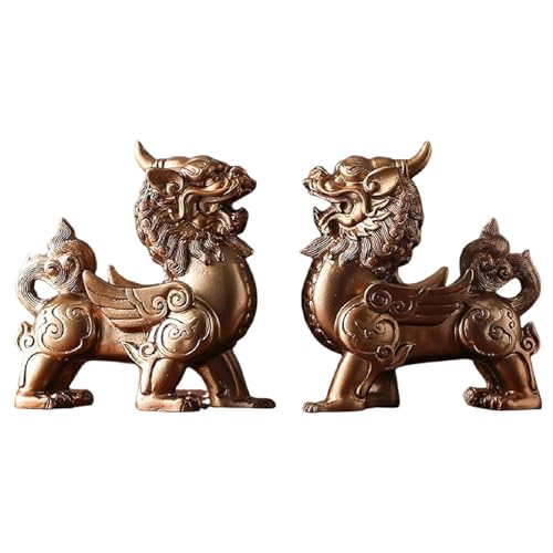 WXMYOZR Statue Chinoise Feng Shui Pixiu/Piyao, Résine Pixiu Ornements Richesse Figurine De Prospérité pour Le Bureau À Domicile Attirer La Richesse Et La...