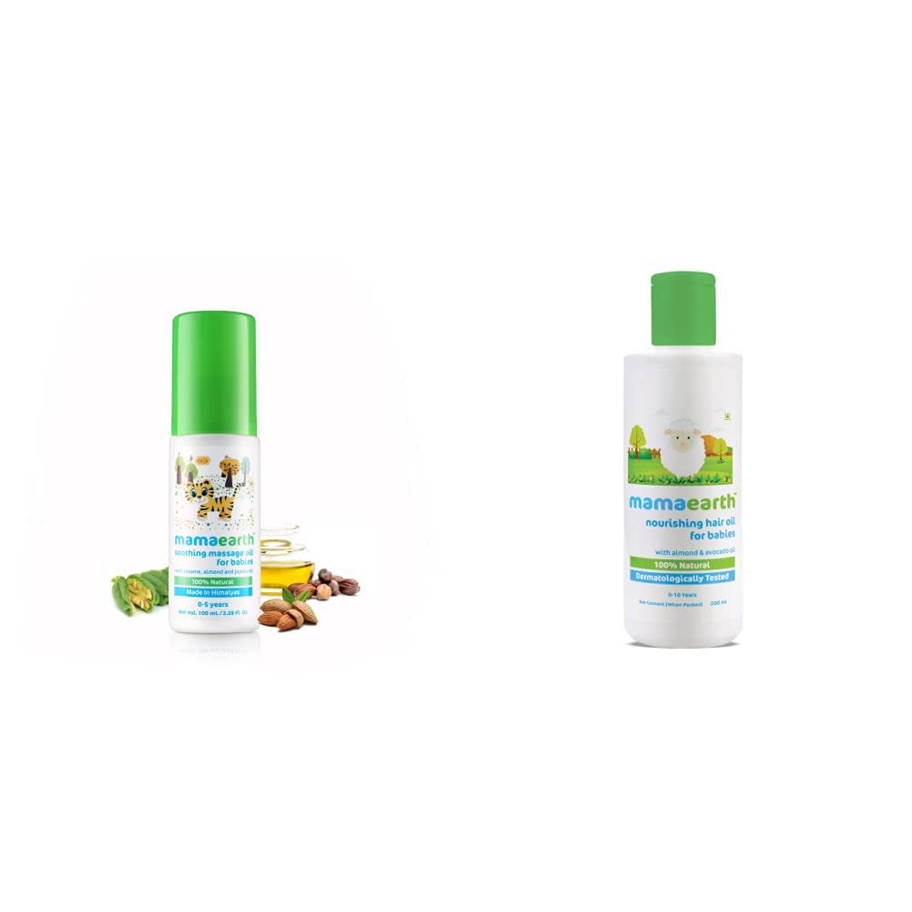 Mamaearth Soothing Massage Oil for Babies (100 Ml, 05 Yrs)&Mamaearth