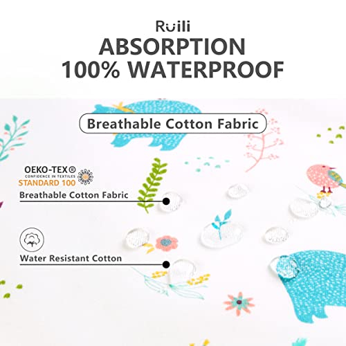 Ruili Waterproof Diaper Changing Pad For Baby, Soft Cotton Reusable Changing Pad Liner, Portable Absorbent Change Mat For Girls Boys Women (1 Pack, Bear) #TOP1