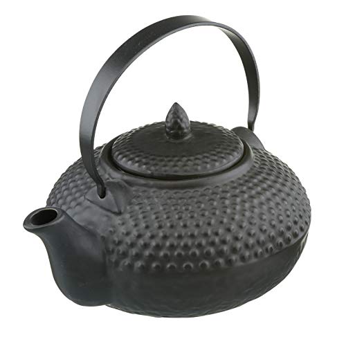 Oriental Hobnail Teapot Black 120X180X140mm 850ml Ceramic Infuser