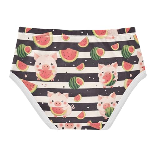 Wusikd Cute Cartoon Piggy Girls' Underwear Cotton Watermelon Girls Briefs Soft Toddler Underwear 2T2