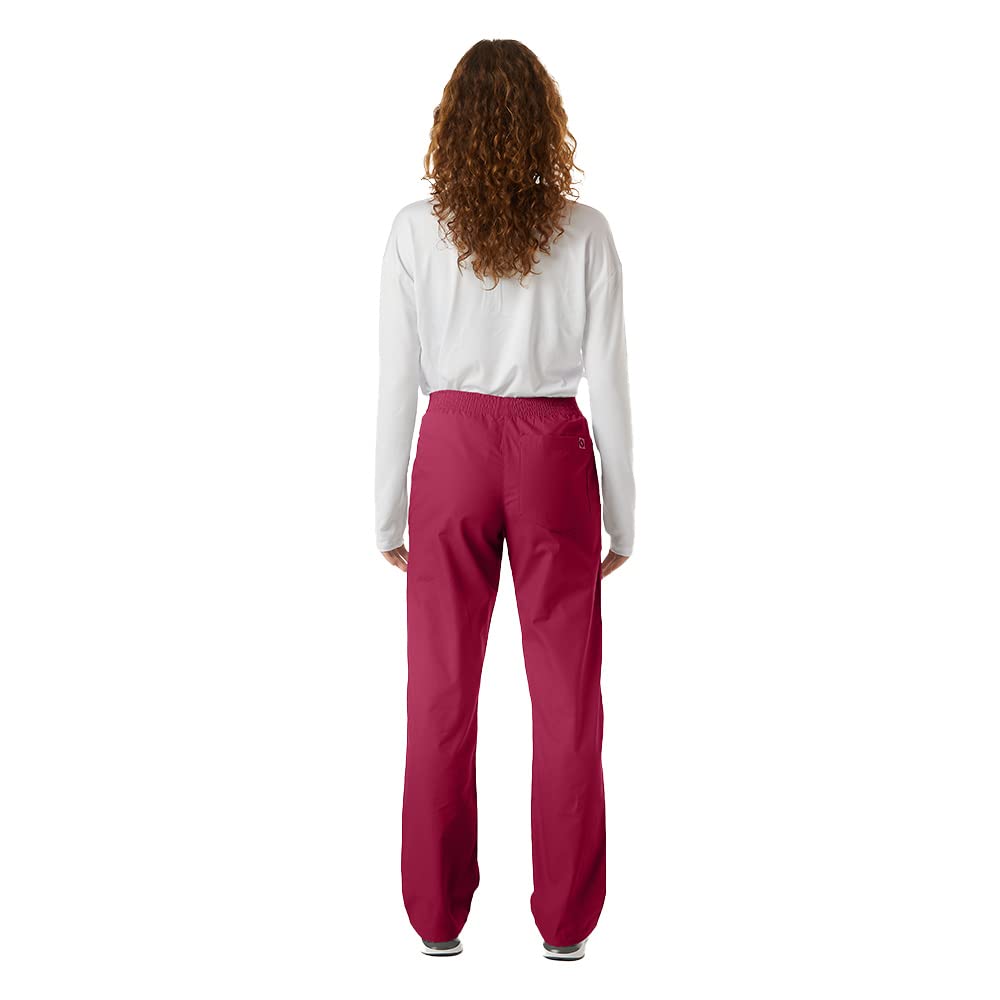 SPECTRUM UNIFORMS Unisex Scrub Pant, Ultrasoft Classic Scrub Pants Elastic Waist Pant Medical Professionals Pant & Cargo Pant Wine